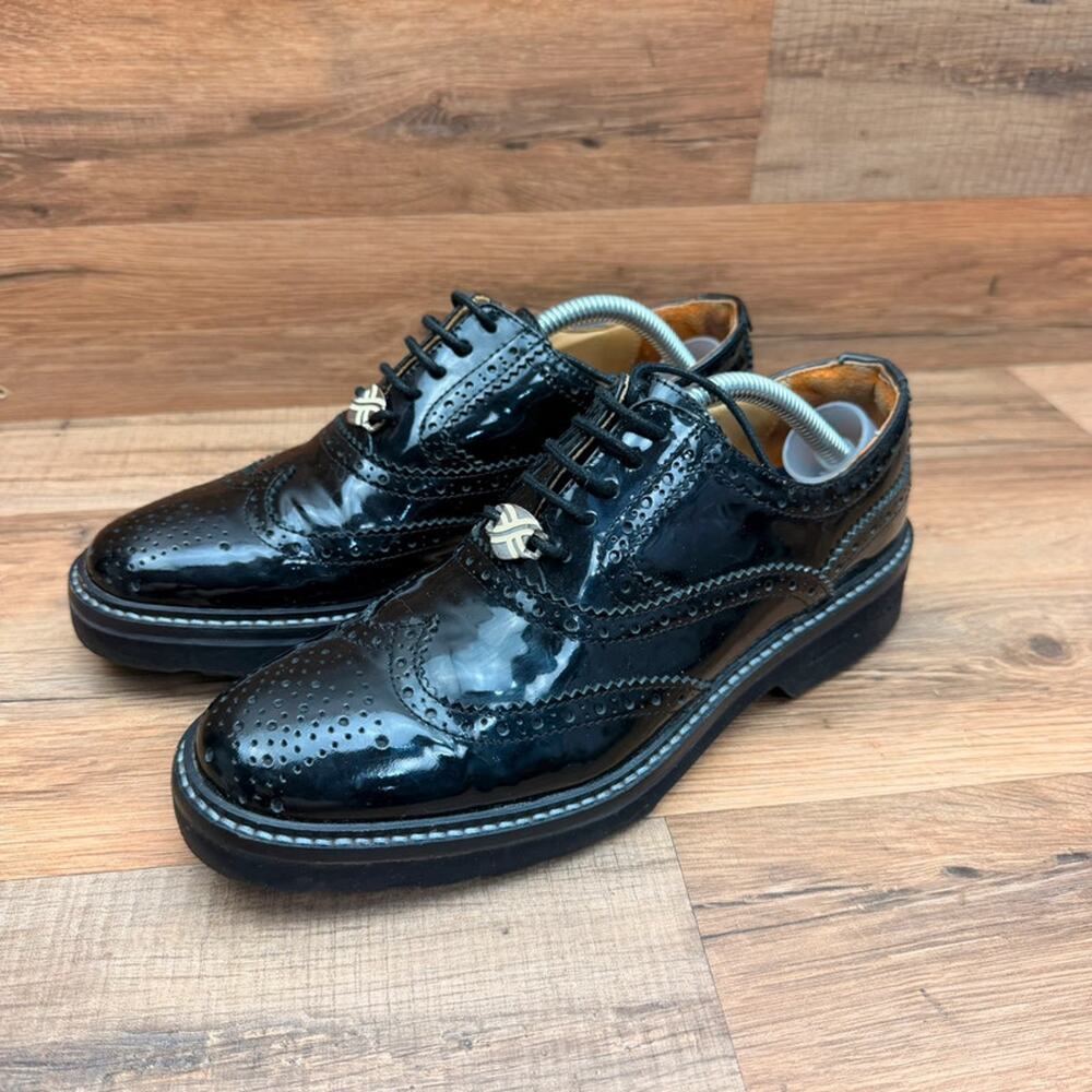 Brimarts Women size 6 Eu 36 Leather Derby Shoes